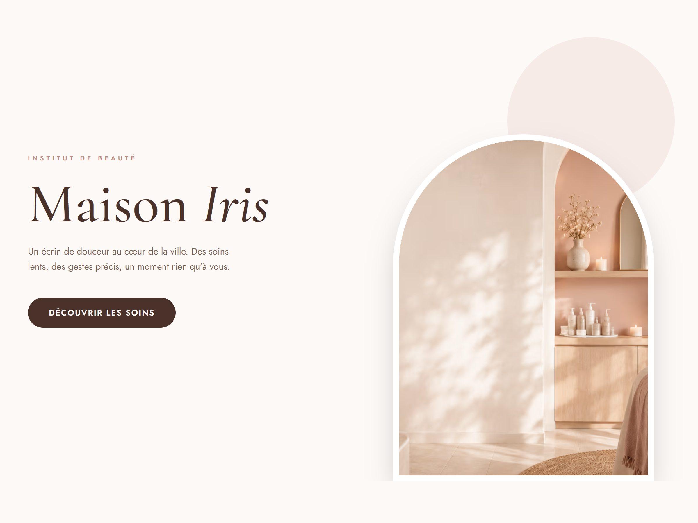 Aperçu du site Maison Iris